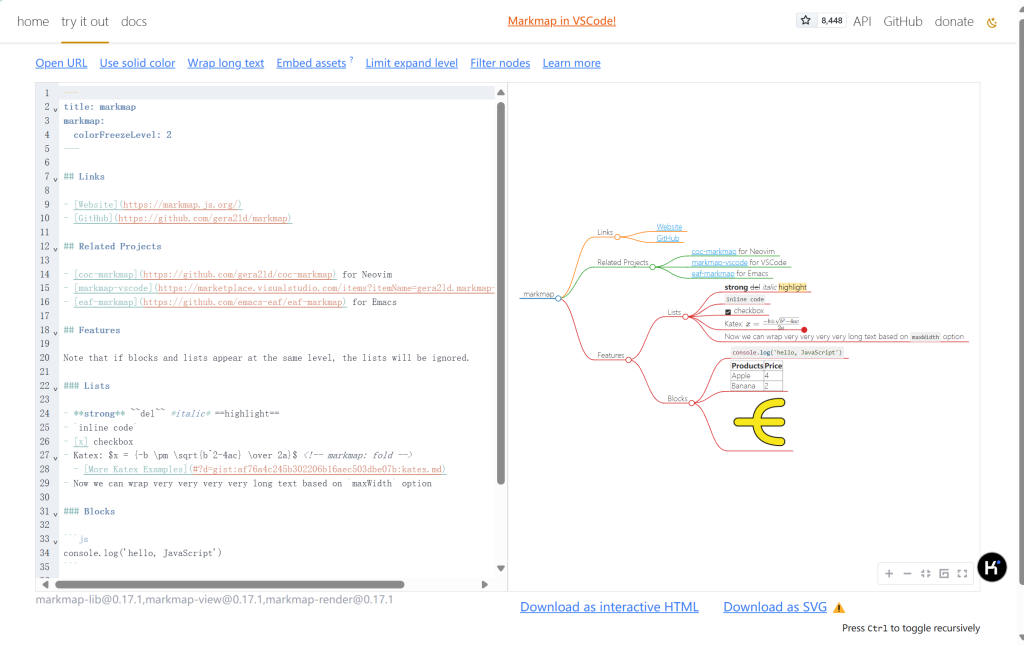 Markmap——Markdown与思维导图完美结合插图